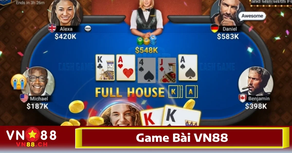 Các trò game bài VN88 nên chơi để dễ thắng