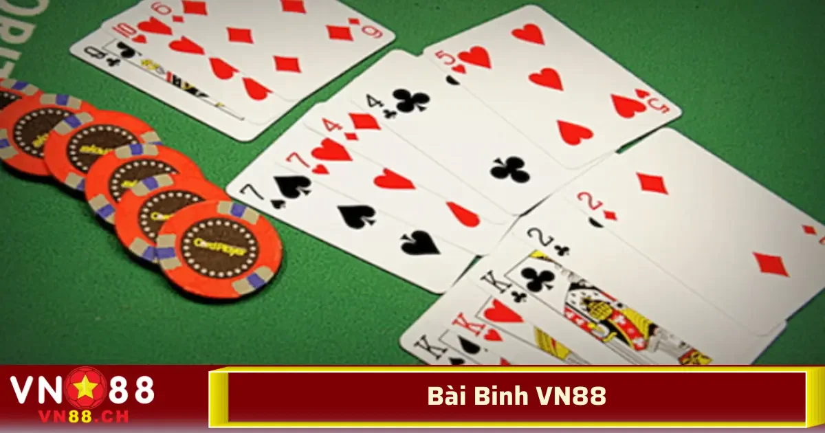 Bài Binh VN88 – Xếp Bài Thông Minh, Nhận Tiền Thấu Hiểu 1 Bài Binh VN88 là thuật ngữ dùng để mô tả cách chơi bài Bin trong hệ thống nhà cái VN88, một hình thức game bài phổ biến ở Việt Nam hiện nay.
